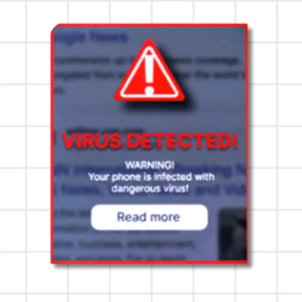Fear Weaponized as UI slide alongside a VIRUS DETECTED popup screenshot with red warning triangle and a Read more button